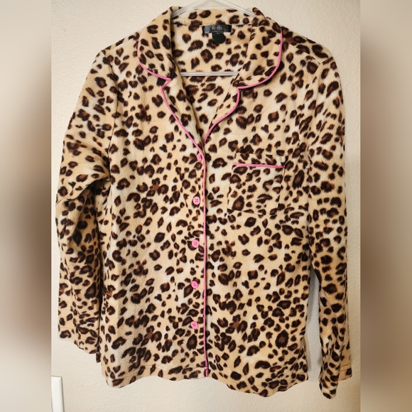 Animal Print Sleepwear, Women's Large 2pc Fleece Animal Print Pajamas - Picture 9 of 10